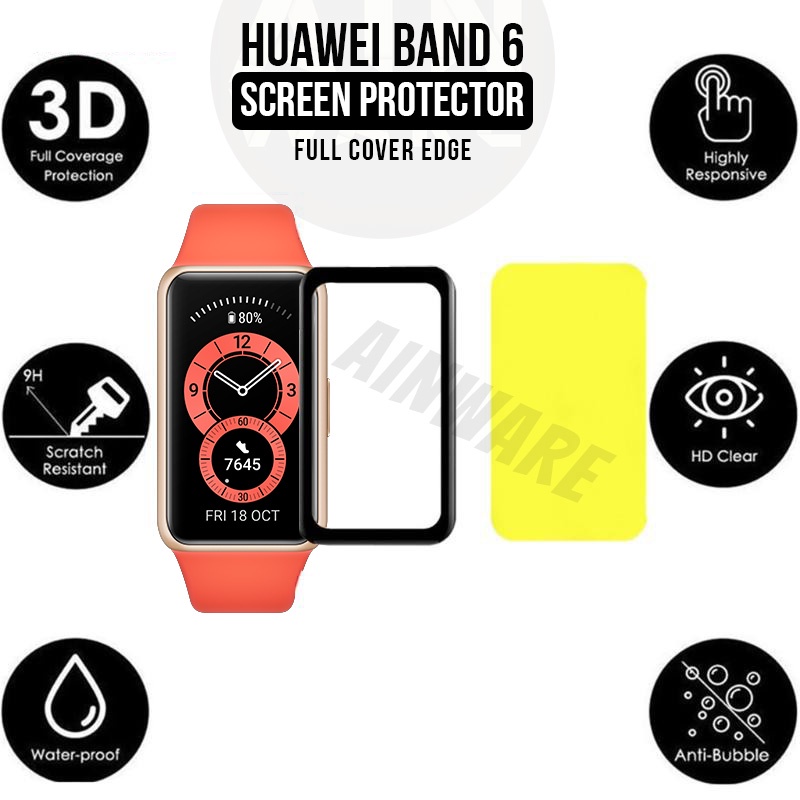 Anti Gores Huawei Band 6 Hydrogel Full Cover Edge Screen Protector Pelindung Layar