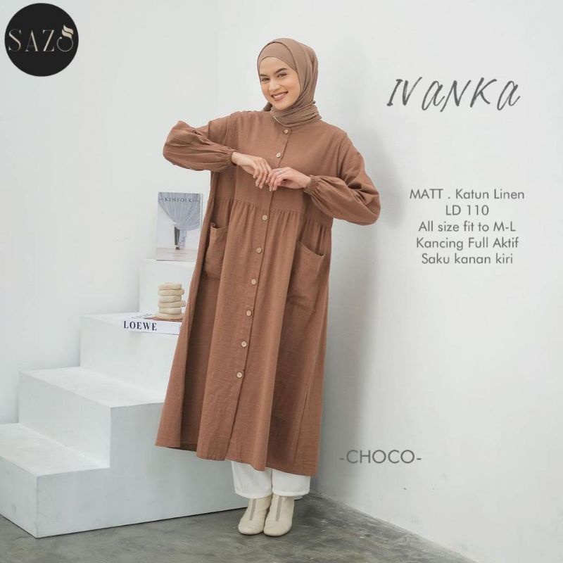 IVANKA LONG TUNIK BAJU WANITA TERBARU