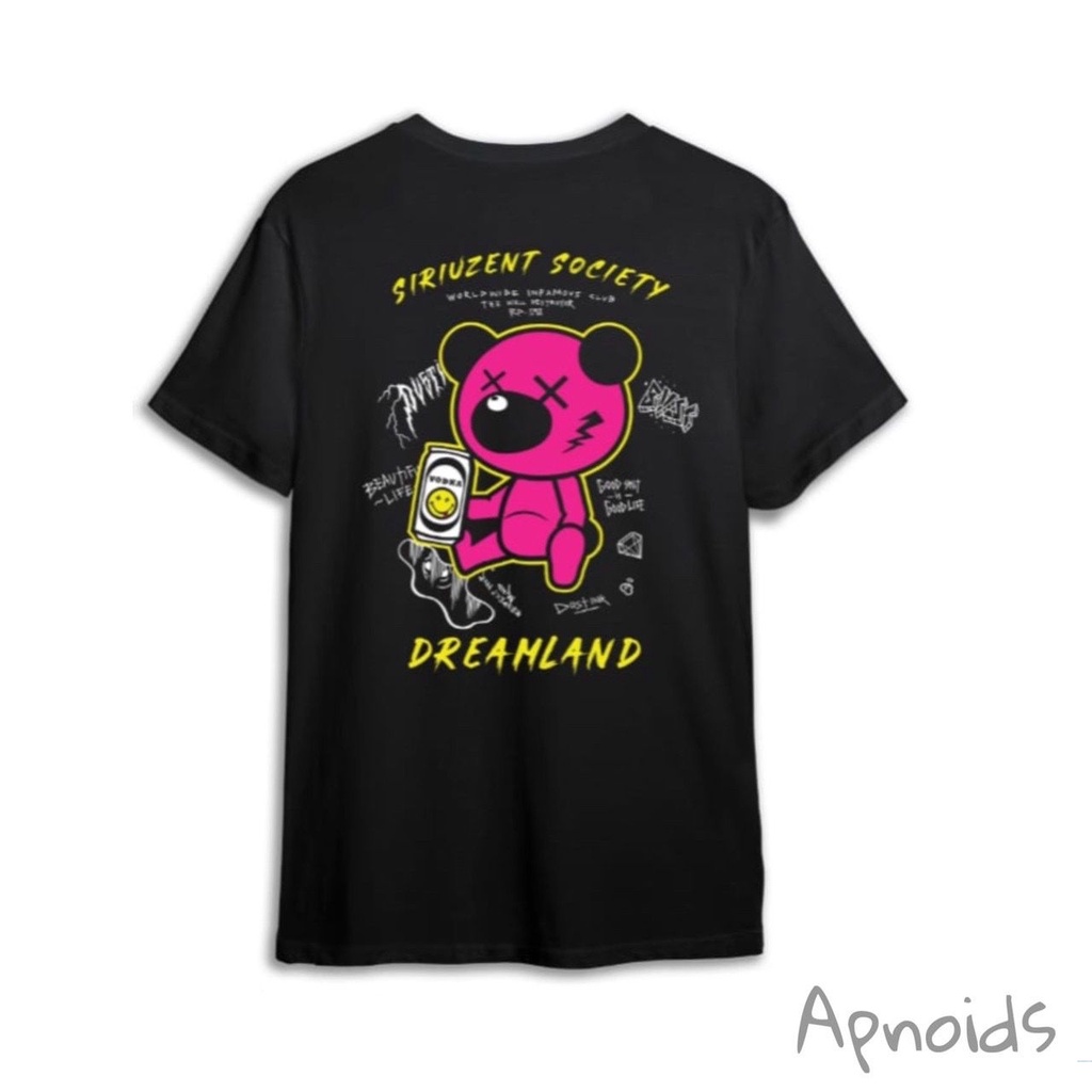 Kaos Tedbear/Distro Cowok Original Katun Combat 30s /Atasan Unisex Pria Wanita Motif Kartun Tedbear Murah / Pakaian OverSize Cewek Jumbo Keren Modis/ Baju Haul