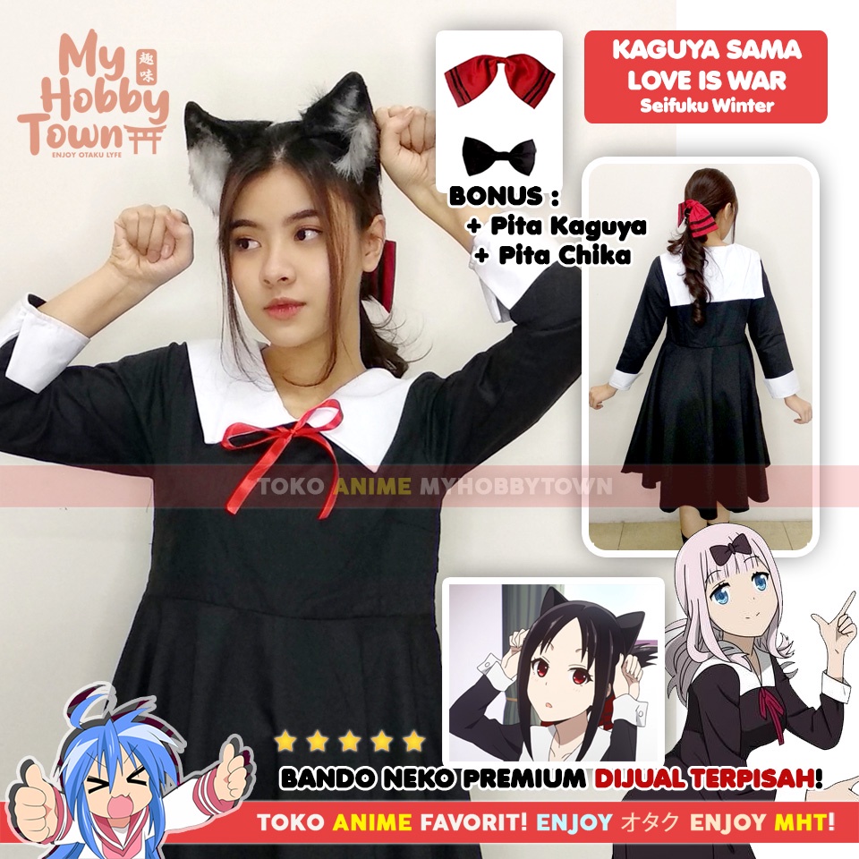 Kostum Cosplay Anime Seifuku Kaguya-sama Love Is War - Kaguya Shinomiya Chika Fujiwara Seragam Sekolah