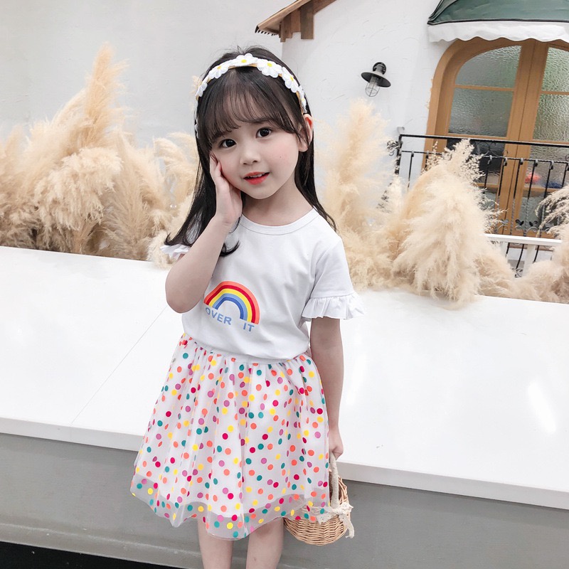 【Happy Baby】1-6Tahun QZ007 Dress Tutu anak Perempuan Kembang Fashion Anak