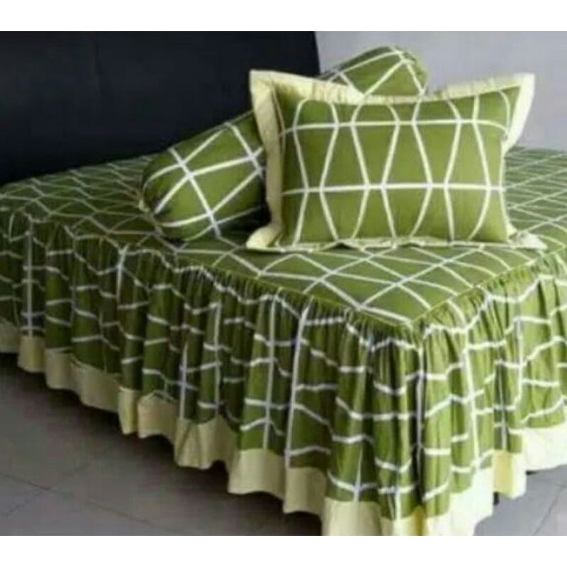 Sprei katun rumbai ukuran 100x200-200x200