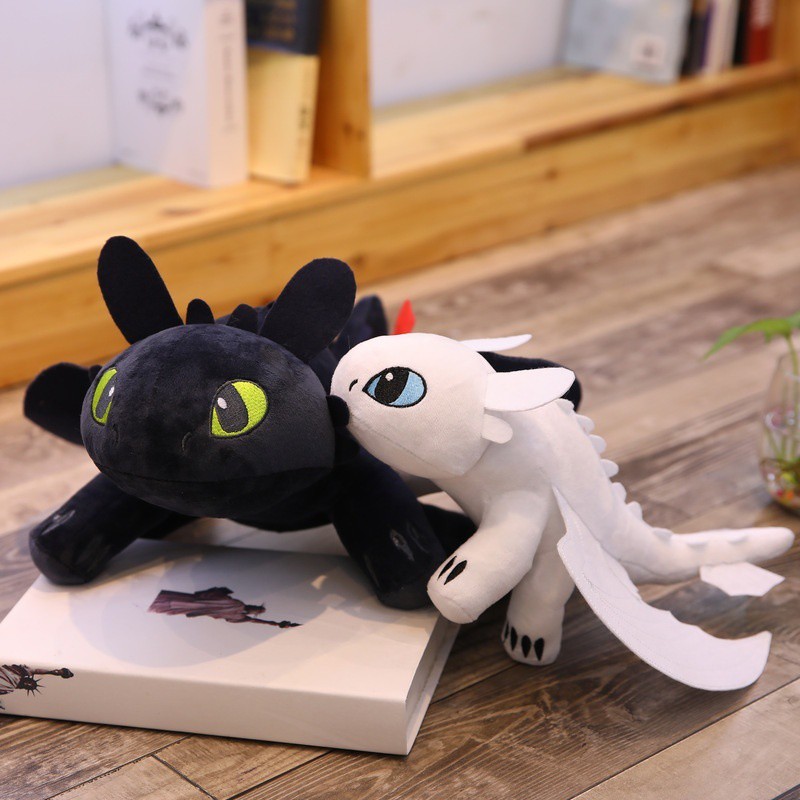 Boneka Plush Model Toothless 2019 How To Train Dragon Night Fury Light Ukuran 35cm