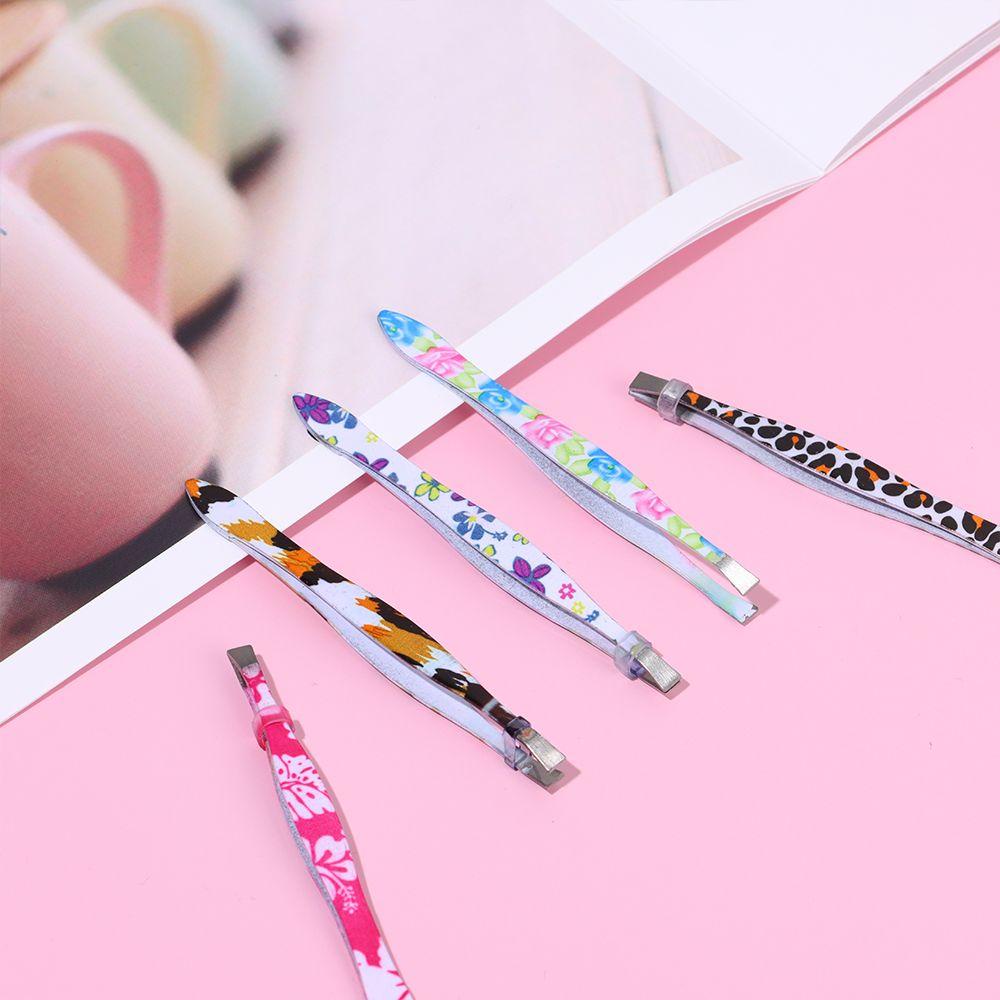 R-flower Pinset Alis Portable Profesional Serbaguna Stainless Steel Jenggot Alat Klip Ekstensi Bulu Mata