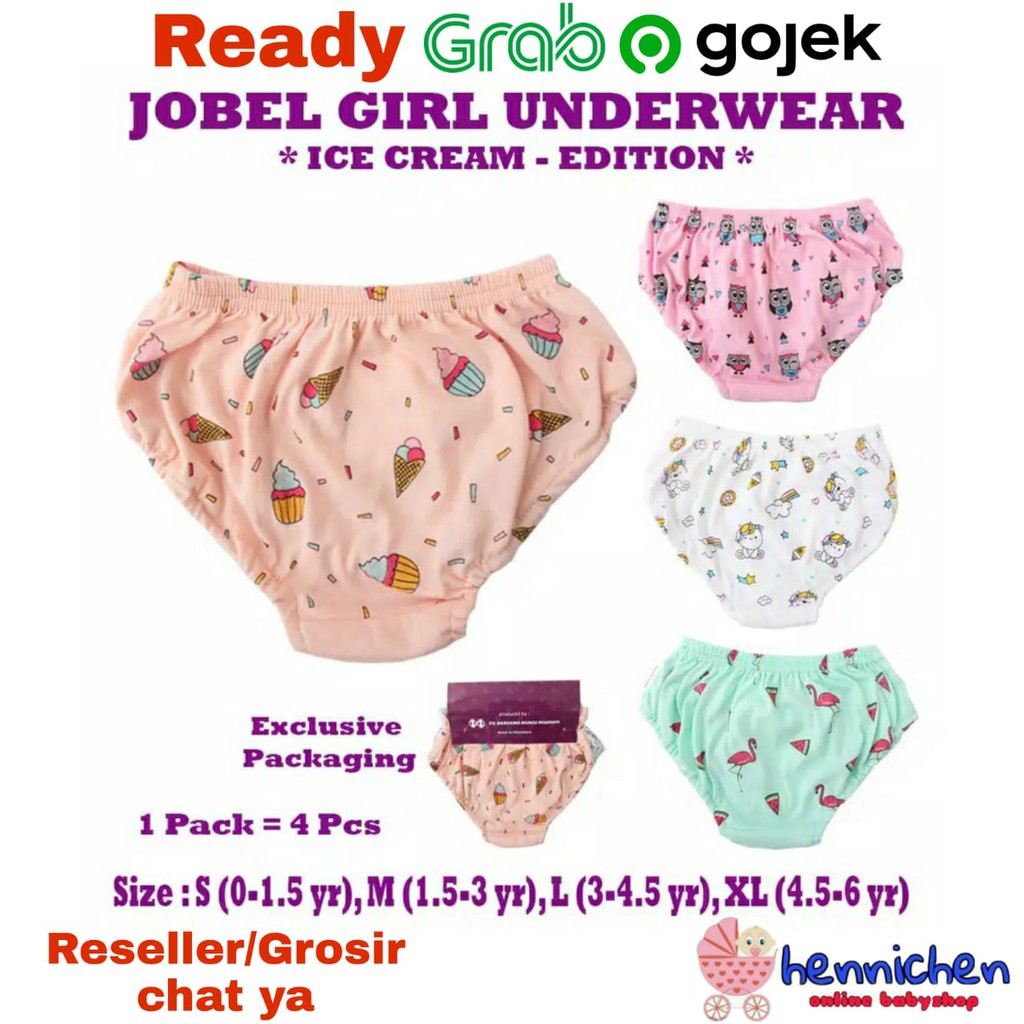 JOBEL X KAZEL  UNDERWEAR CUTE RABBIT / GENTLE EDITION / ICE CREAM ES KRIM / RENDA / CLASSIC / ROBOT / SUNFLOWER CELANA DALAM BAYI / ANAK KOLOR ANAK