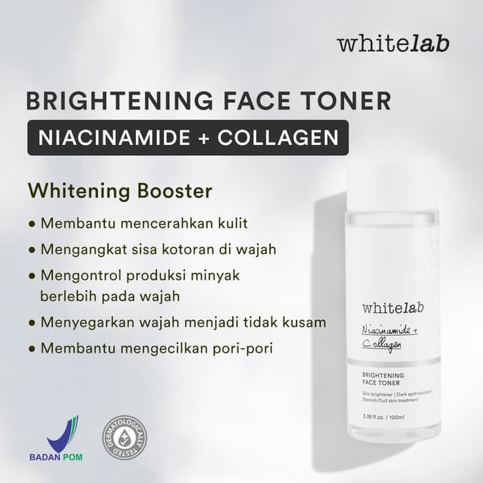 WHITELAB NIACINAMIDE + COLLAGEN BRIGHTENING FACE TONER 100ML