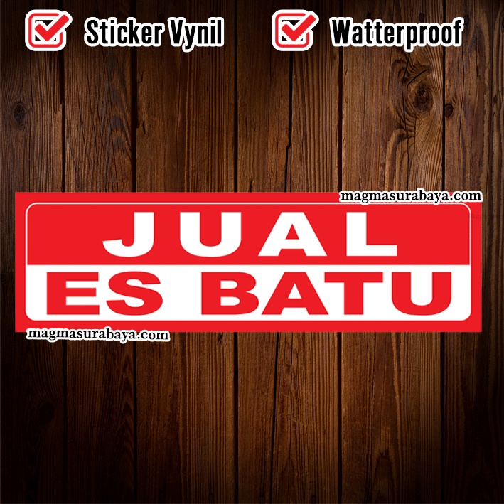 

Stiker JUal Es Batu label Magma Surabaya