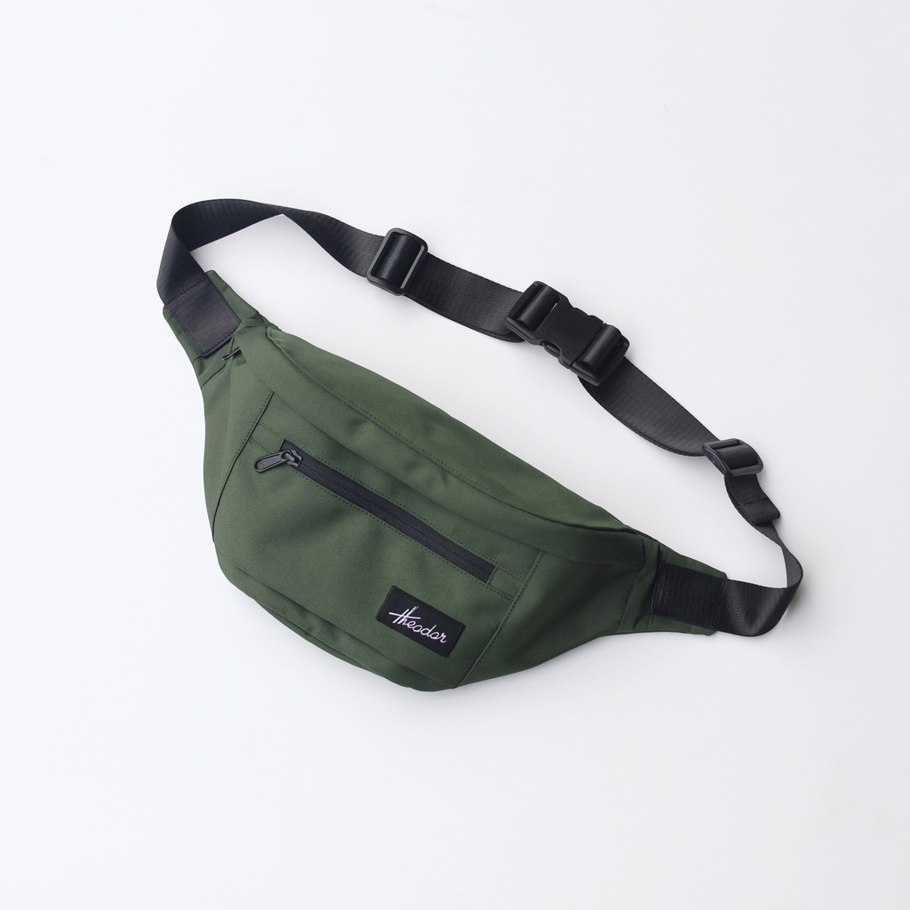 THEODOR Waist Bag SPERO Green Army - Tas Pinggang - Water Repellent - Pria Wanita - High Quality