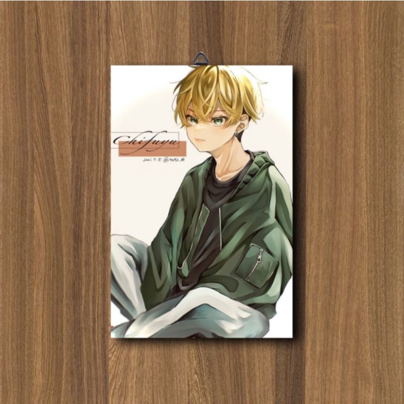 HIASAN DINDING KAMAR CHIFUYU MATSUNO TOKYO REVENGERS ANIME / POSTER KAYU ANIME / DEKORASI KAMAR-C9