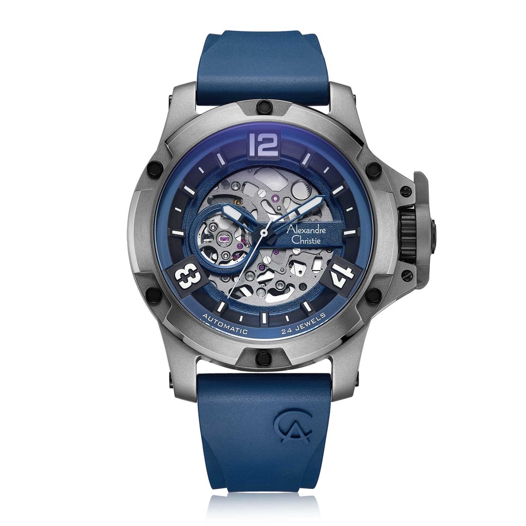 Alexandre Christie ACF6295 MTRTPBABU Automatic Skeleton Dial