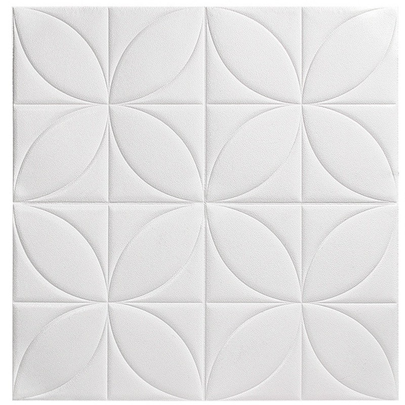 Wallpaper 3D FOAM Dekorasi / Wallfoam Sticker Dinding / Wall Foam Motif Kupu 5mm-PUTIH