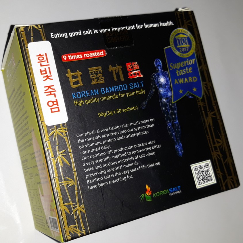 

Garam Bambu Korea 9-kali bakar [ Korea White Bamboo Salt Crystal ]