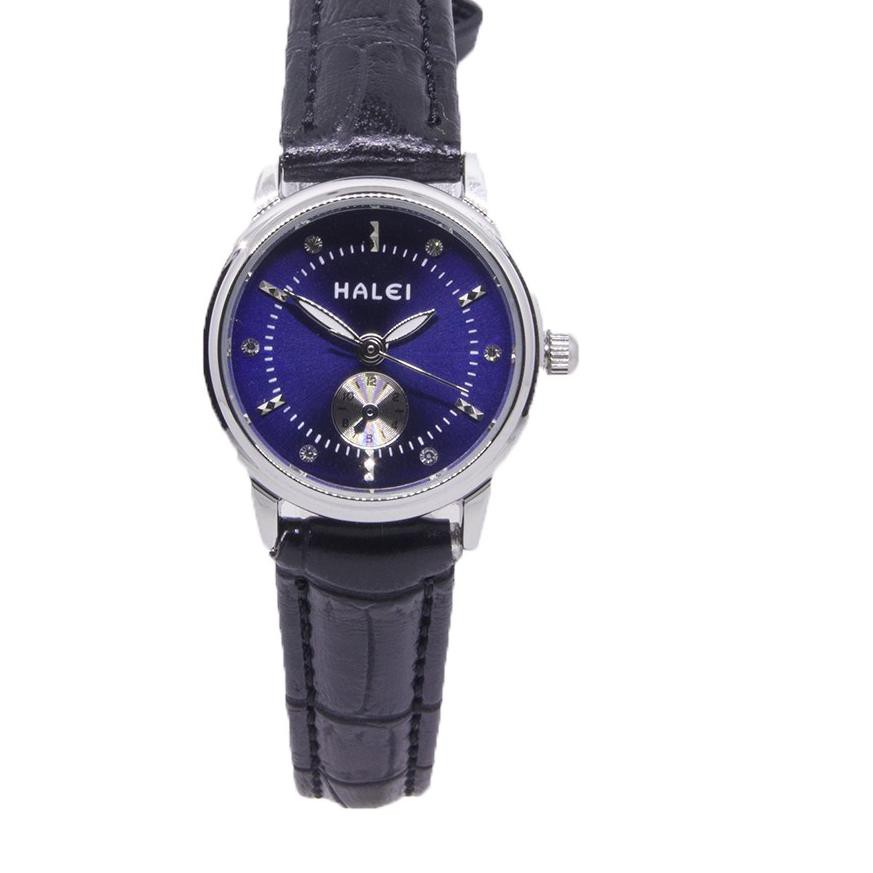 Paling Dicari [2.2]  Jam Tangan Wanita Halei Original Tali Kulit 436L Ukuran Kecil Tahan Air Bergara