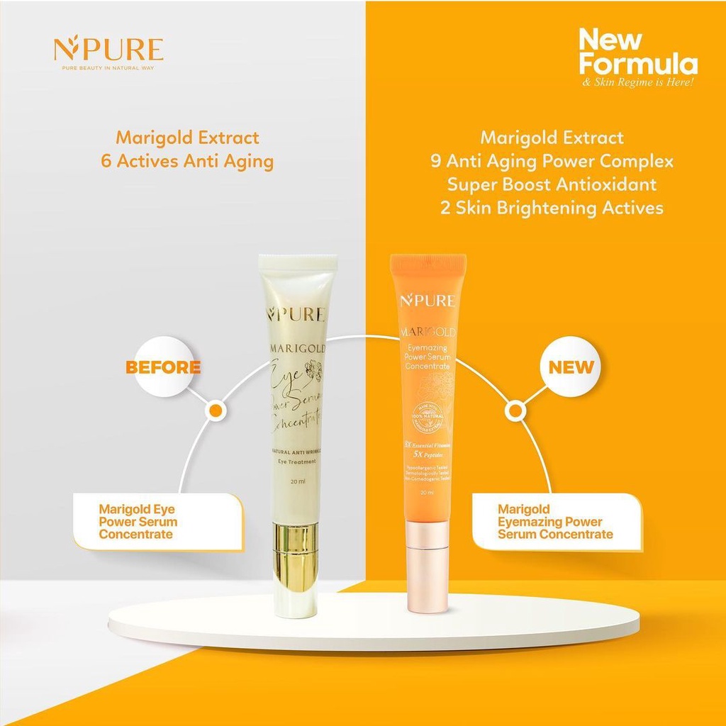 NPURE Marigold Series | Toner Cleanser Eye Primer Serum Moisturizer