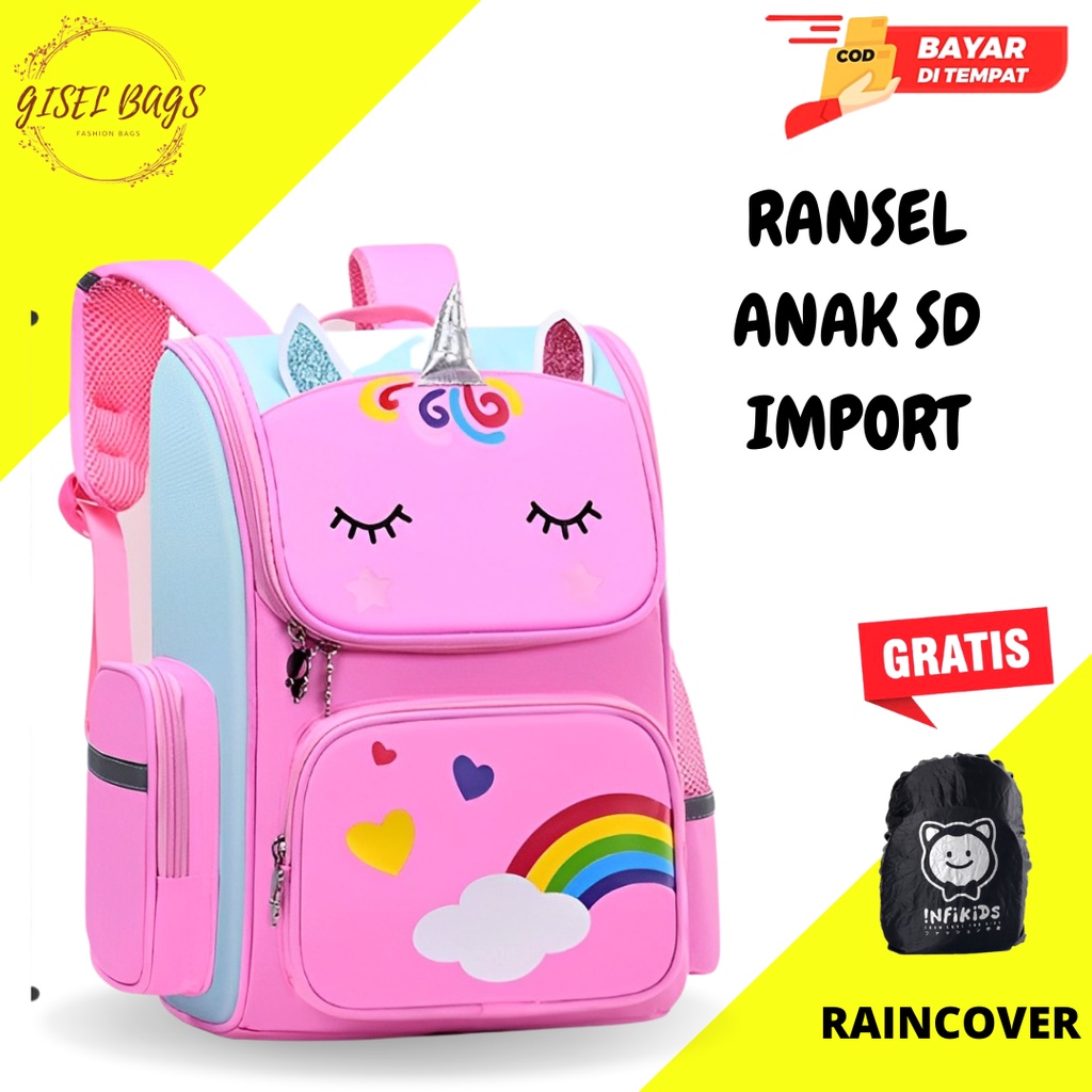 GB-Tas ransel anak perempuan SD tas ransel anak import tas ransel anak karakter lucu