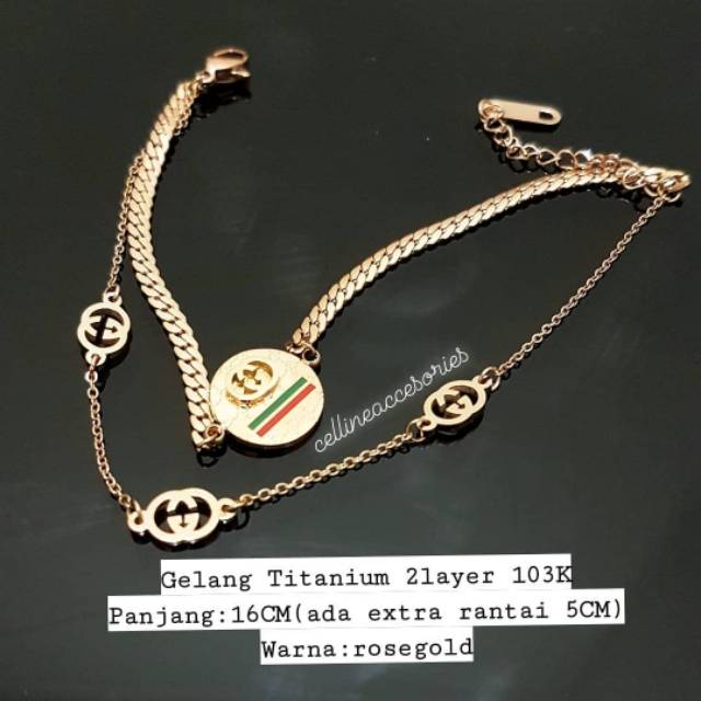 Gelang titanium rantai/titanium tebal/gelang rantai