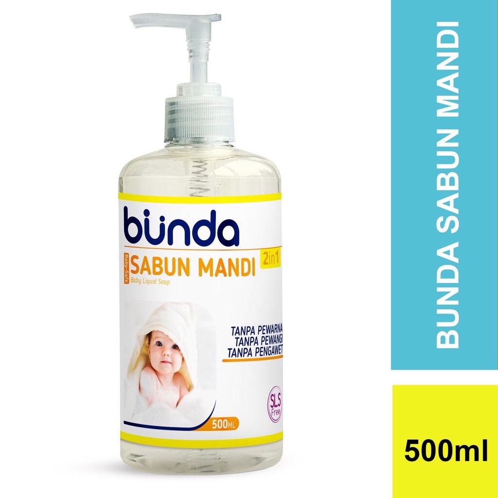 Bunda Sabun Mandi Bayi 500ml SLS FREE Baby Liquid Soap Tanpa Pewarna ...