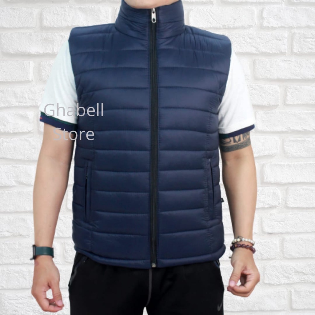 Jaket Rompi Pria keren Rompi Vest Motor Anti Angin Bahan Parasut