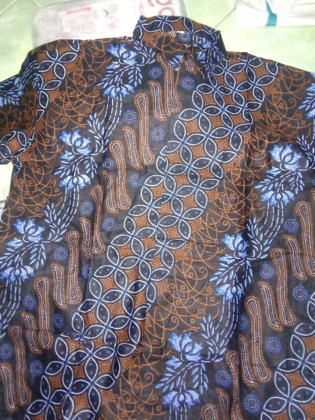 Bswart Batik Hrb026 Kenongo Hem Pendek Padi Pekalongan M L Xl Xxl  Batik Pria Murah Modern L