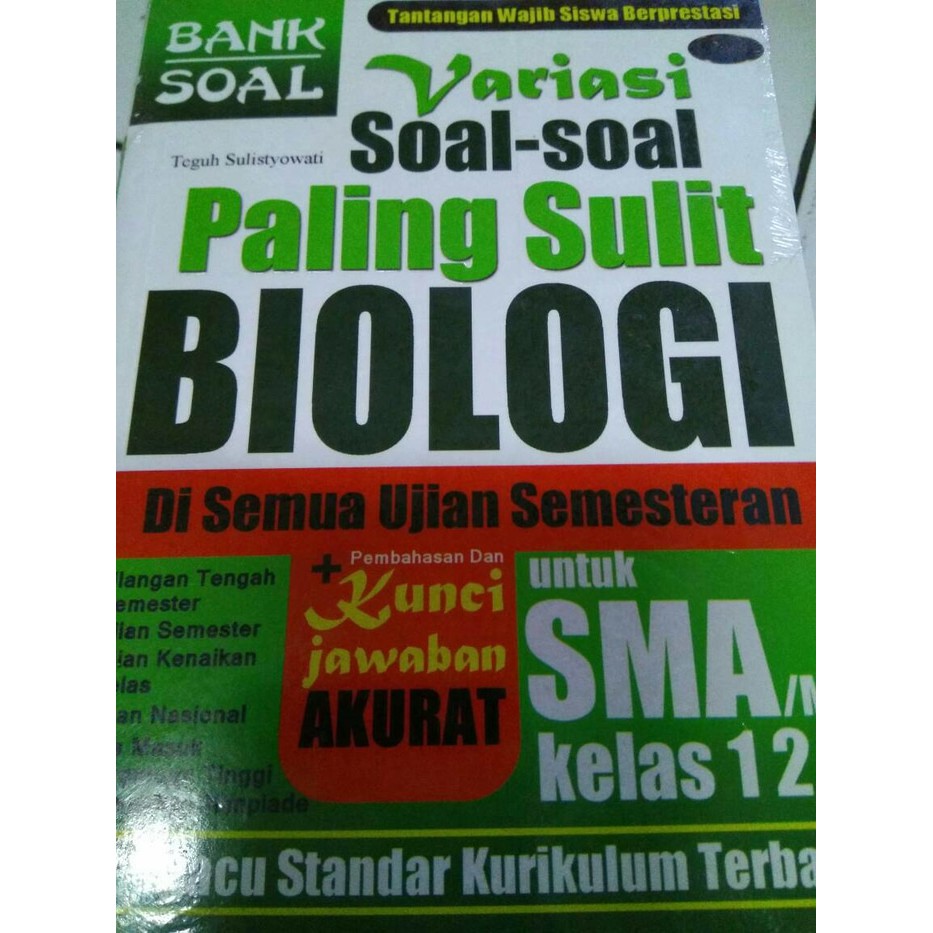 

VARIASIBSOAL SOAL PALING SULIT BIOLOGI