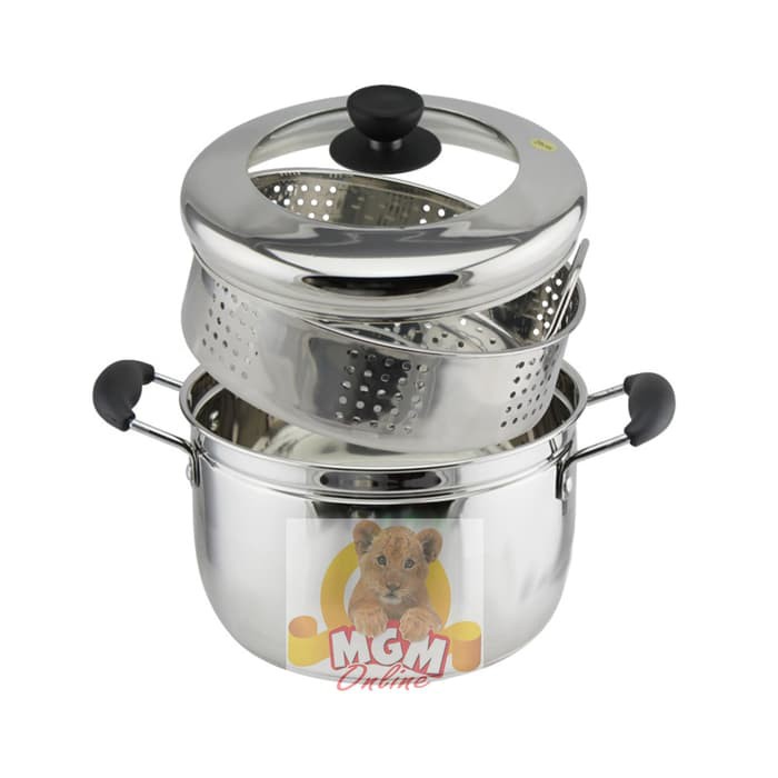 Panci kukus Japan Style 30CM / Panci Stainless Steamer 30CM BESAR