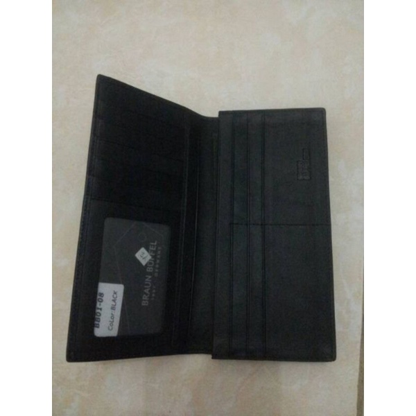 DOMPET KULIT IMPORT PRIA BRAUN BUFFEL BB01-08 BLACK / dompet kulit braun buffel original