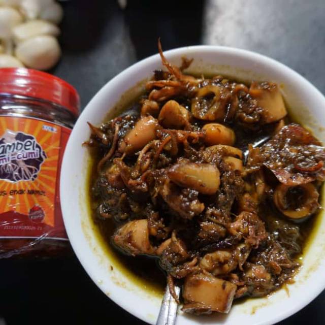 

Cumi sambel ijo/sambal cumi/cumi asin/cumi kering