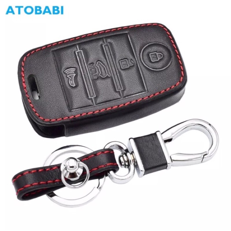 Sarung Kunci Kulit Kia Sonet Seltos (4 Tombol)