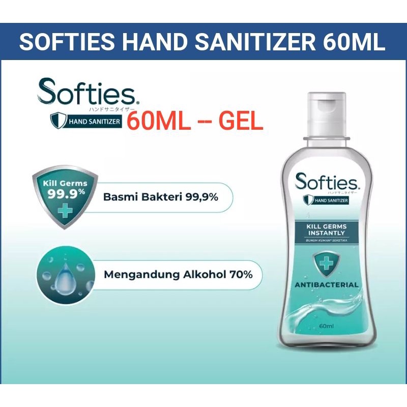 Instance Hand Sanitizer Spray Botol 100 ml 60ml Softies Gel 60ml Hand Sanitizer Hand San Lembut