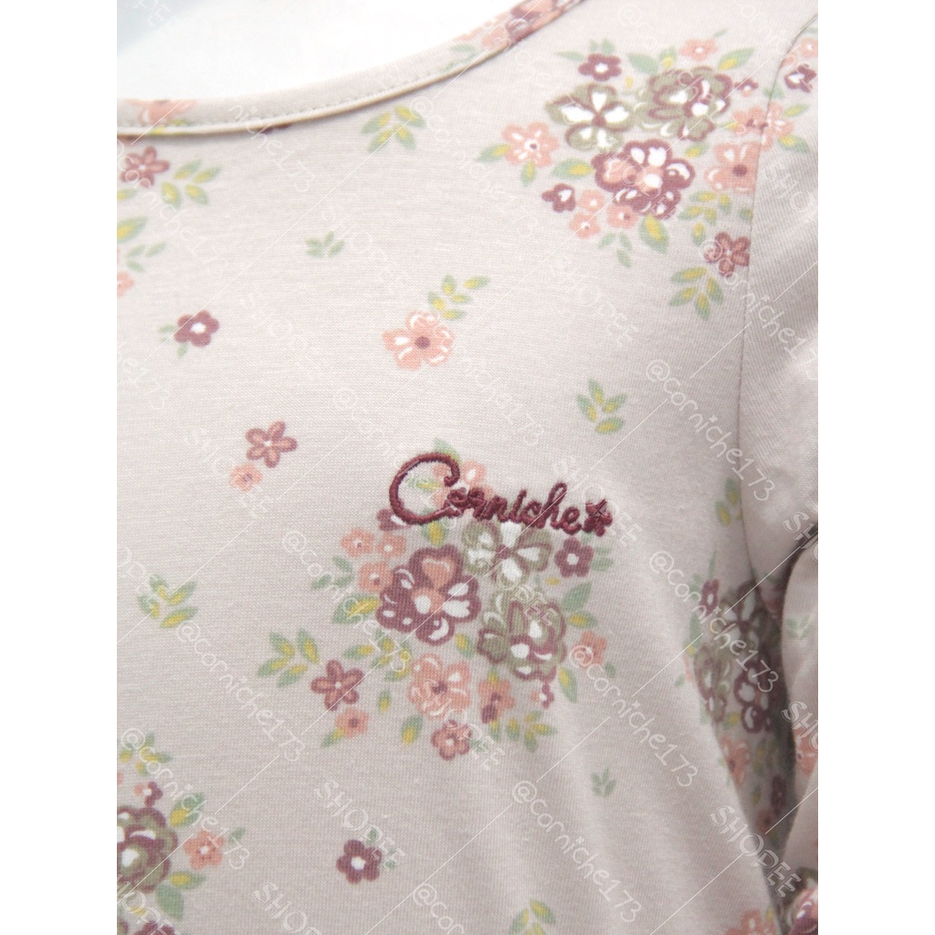 Corniche Kids Cindy Flower Tee Kids Coklat Muda - TP K23088