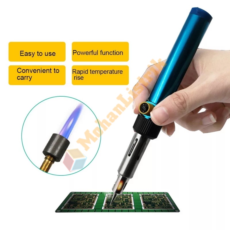 Solder Pena Gas Butane Blow Torch Pensil Korek PCB Cordless Api