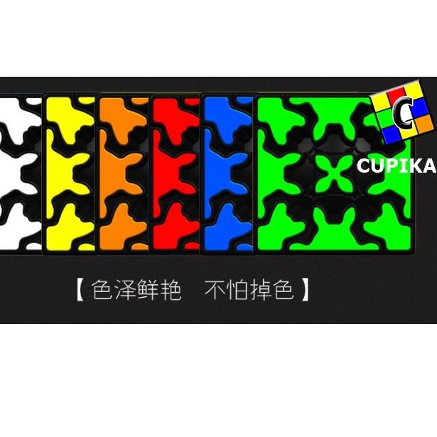 ✼ Rubik 3x3 QiYI Gear Cube 3x3 Black Based Qiyi Gear Cube Blackbase 3x3 ❃