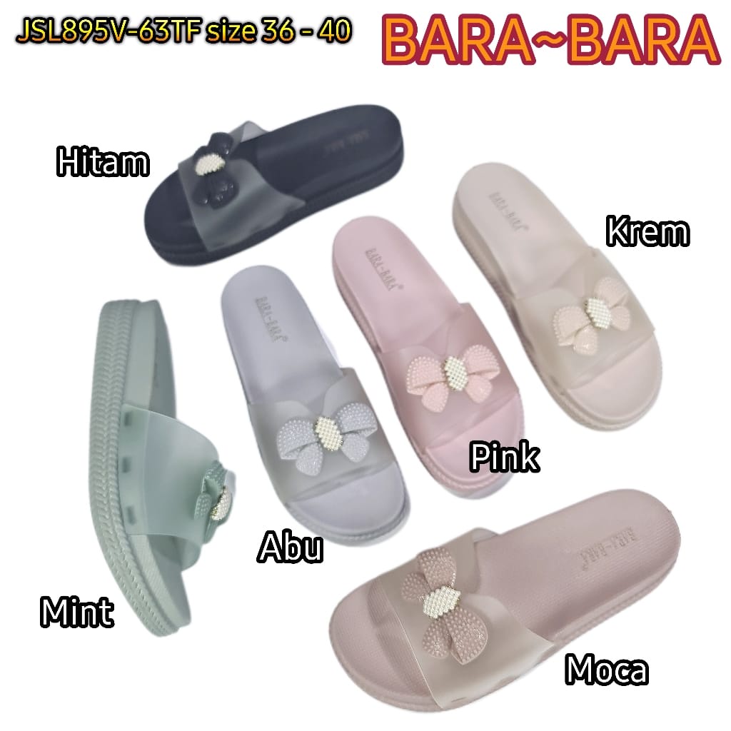 jelly sandal wanita bara bara selop karet import barabara cewek JSL895V-63TF