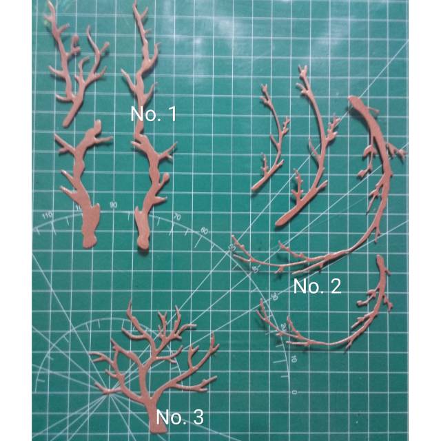 Die cut bahan mahar scrapbook ranting pohon model 5