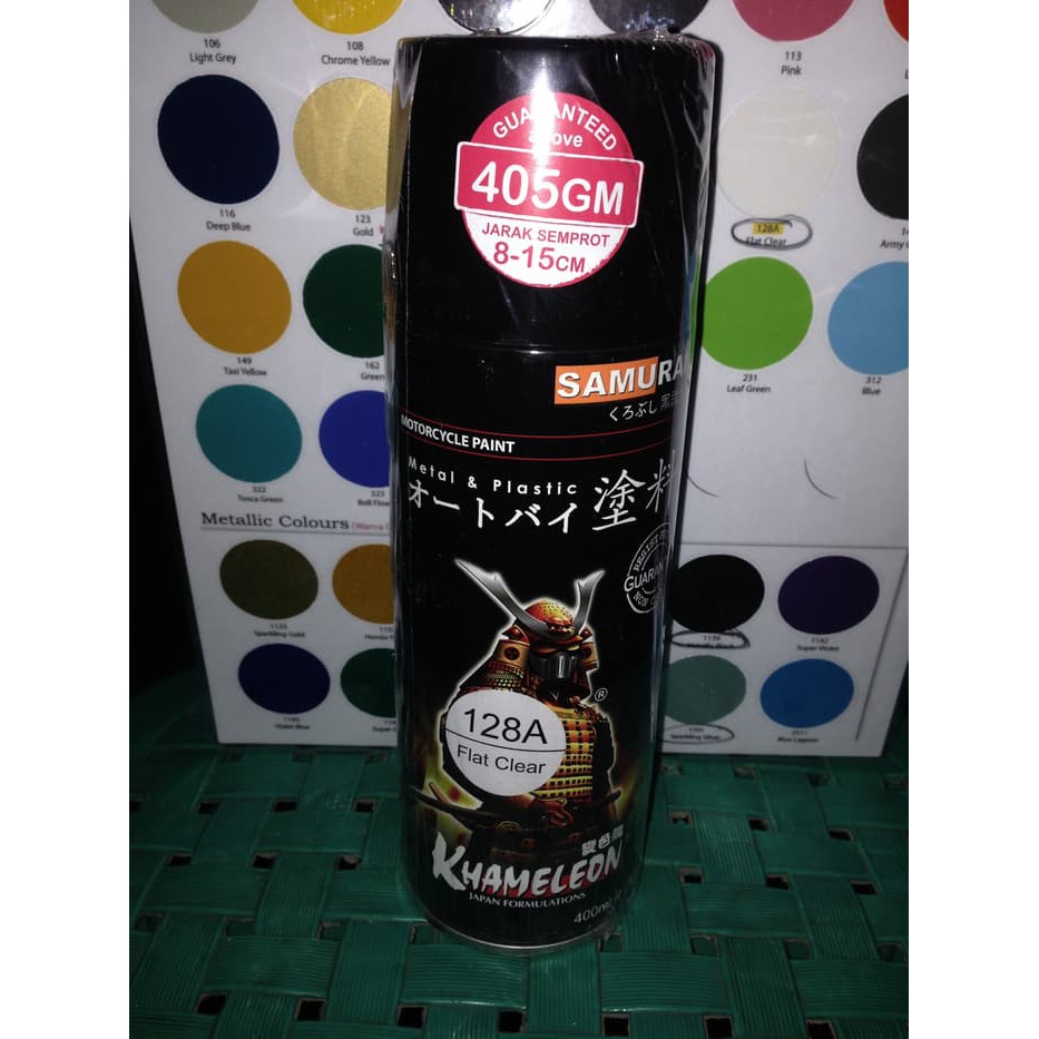 

Lihat Detal 128A Clear Flat Standar Cat Semprot Aerosol Samurai Paint Vernish Doff Diskon