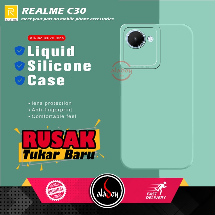 Soft Case Realme C30 2022 Case Liquid Silicone Pro Camera Premium Casing