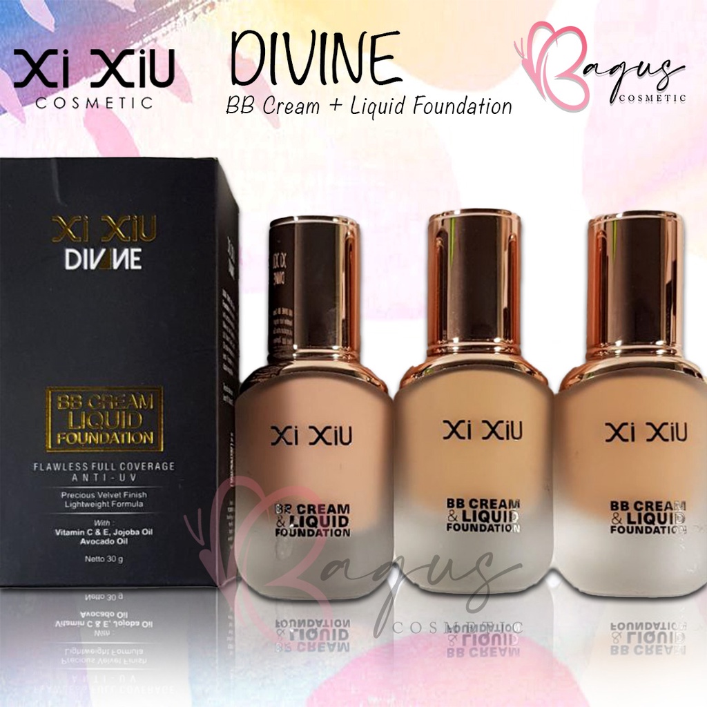 ⭐BAGUS⭐ XI XIU DIVINE BB Cream + Liquid Foundation 30gr | Foundation Cream Matte Waterproof