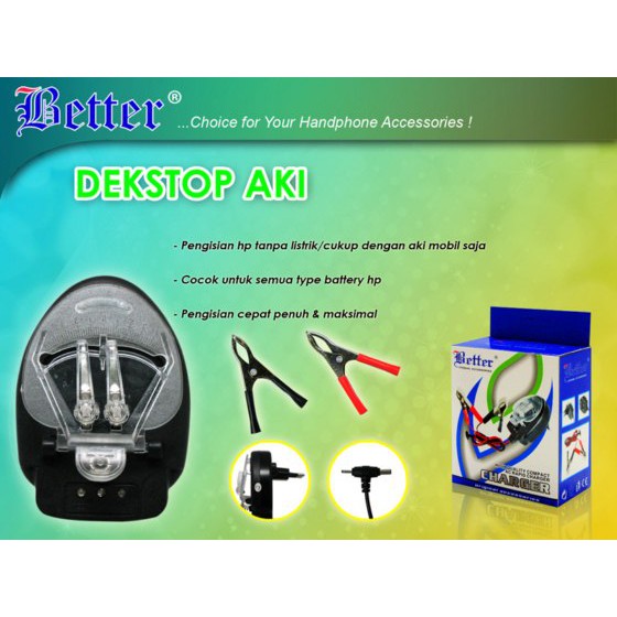 Charger Aki Motor Dekstop Aki Better 3 in 1