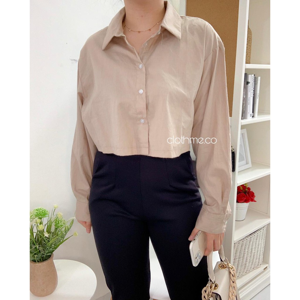 Levi Top - Clothme.co / Atasan Wanita - Kemeja Wanita - Blouse Wanita-Taupe
