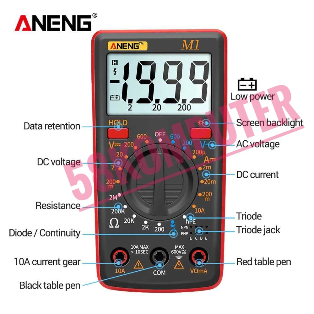 Multitester Digital Murah Tester Digital Multitester Avometer Digital Aneng M1