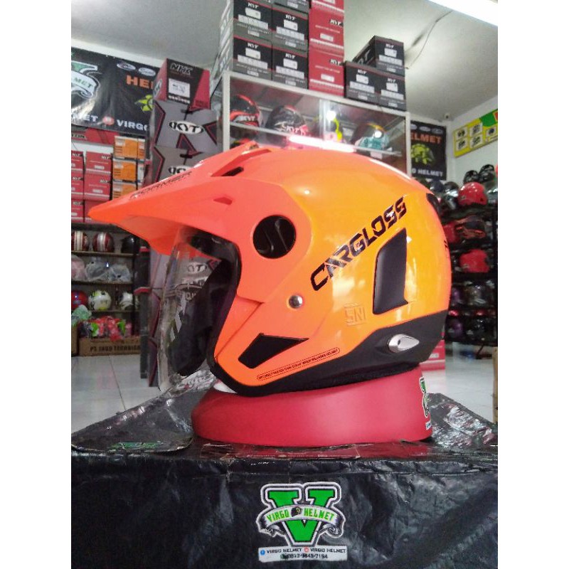 HELM CARGLOSS SEMI CROSS FORMER MOTIF ORANGE/HALFFACE