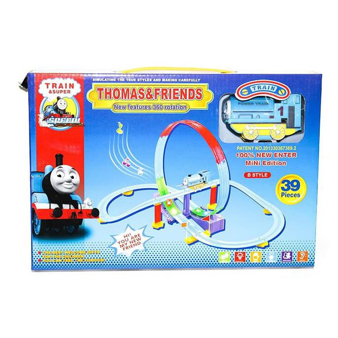 Mainan Anak Thomas and Friends 360 Rotation Roller Coaster Mini 39 Pcs