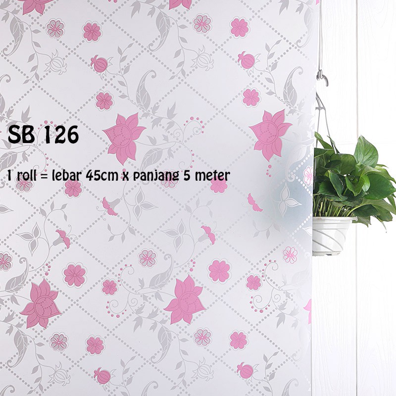 SB 126 SUNBLAST STIKER KACA GLASS STICKER SUNBLAST KACA STICKER SETIKER WALLPAPER PINTU JENDELA KACA BUAT KAMAR MANDI DEKORASI DECOR DEKOR RUMAH WALPAPER SANBLAST WELPEPER SANBLAS SUNBLAST SUNBLAS LEMARI BANYAK