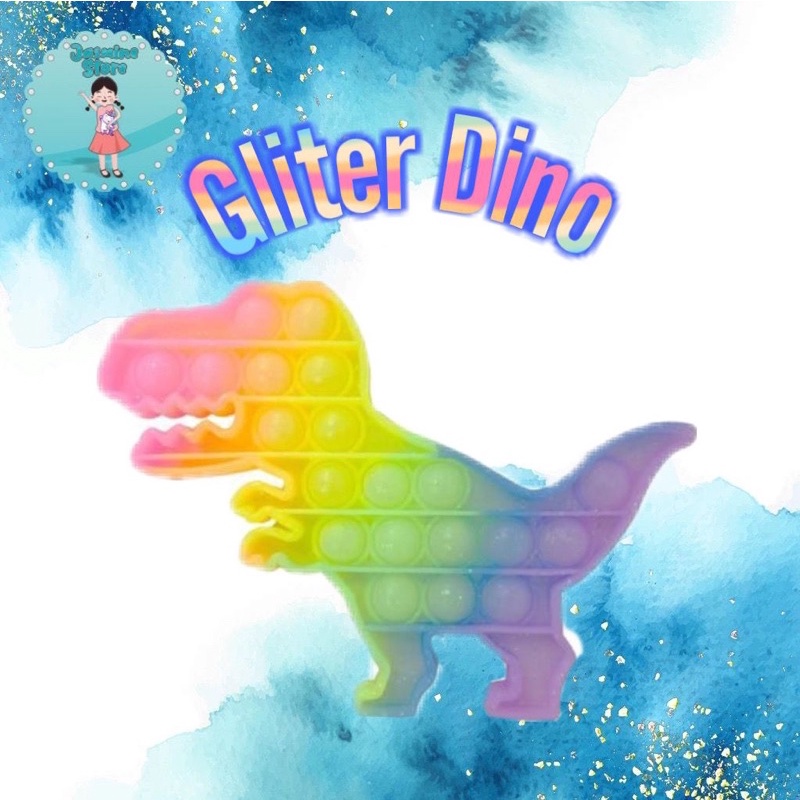 Ready Pop It Rainbow Murah/Fidget Pop It Rainbow Free Kelereng/Free Bonus-Gliter Dino