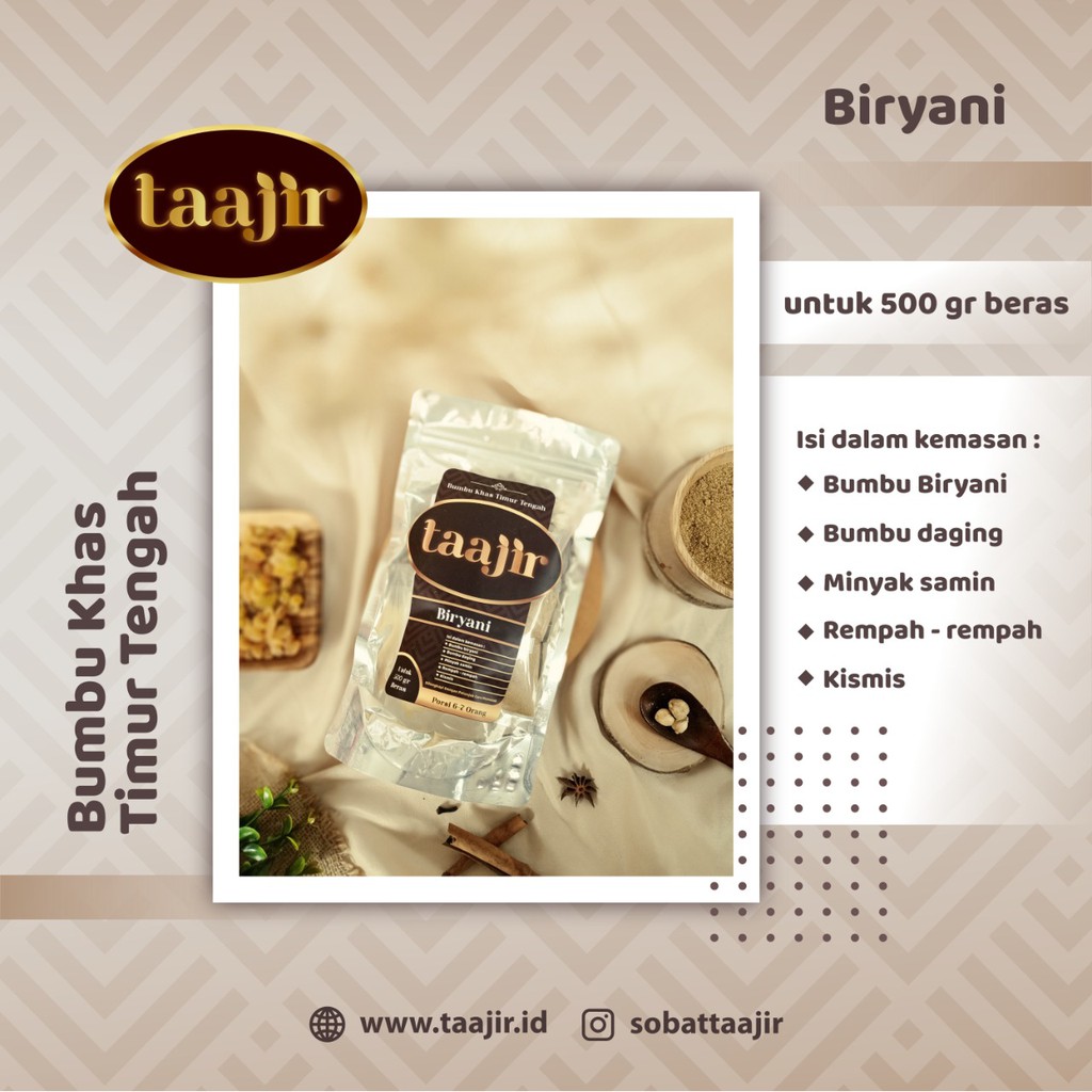 

BUMBU NASI KEBULI, BIRYANI, KABSAH, MANDHI TAAJIR