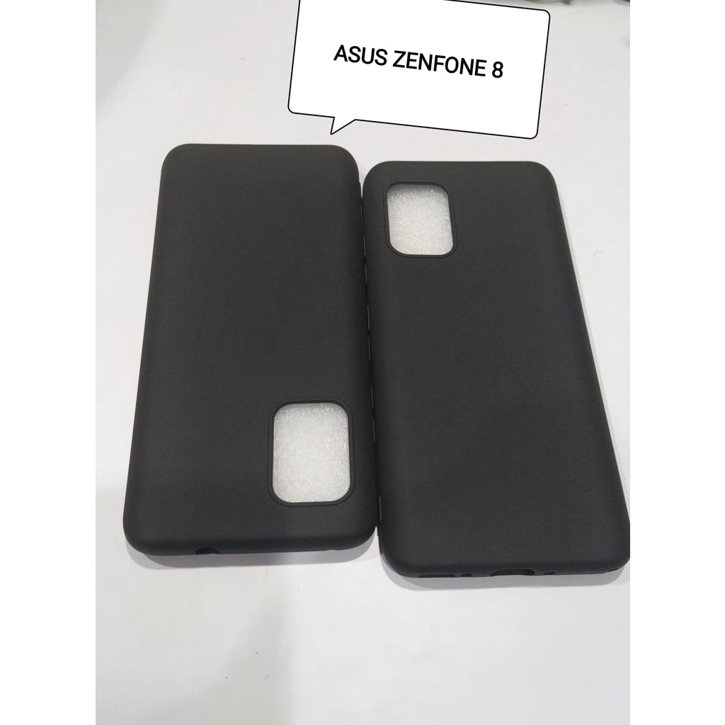 Asus Zenfone 8 Case macaron list hitam polos casing cover slim matte tpu premium case zenfone 8