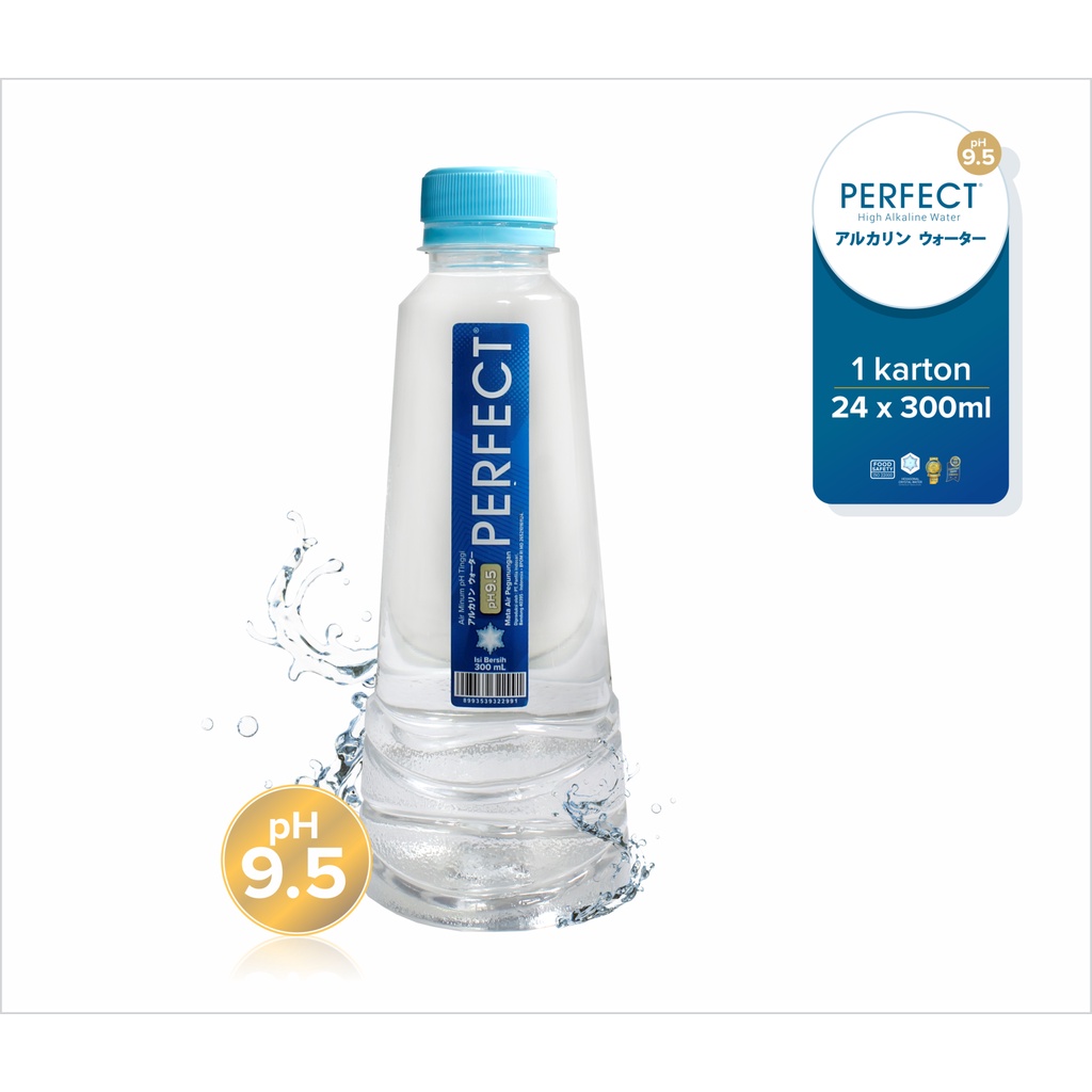 

Perfect Alkaline water 300ml isi 24 botol via kurir instan