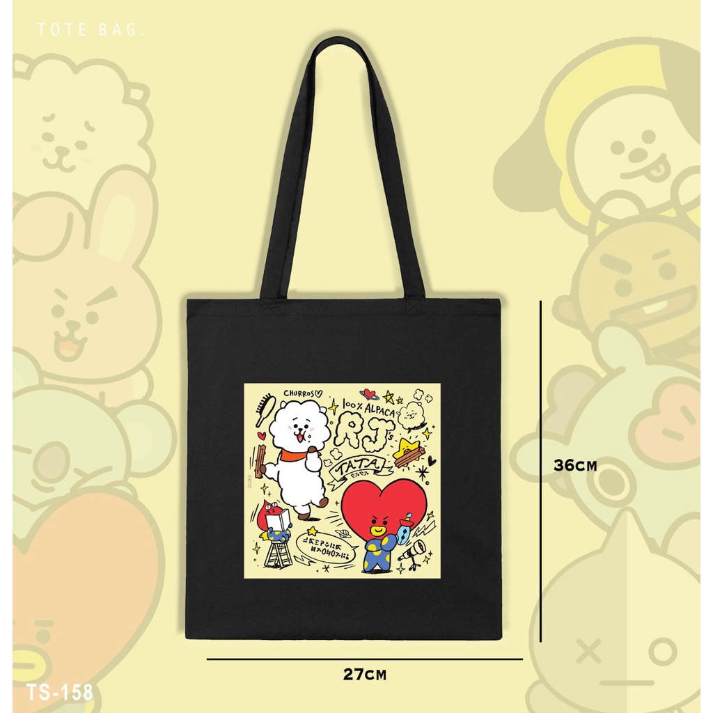 TOTE BAG BT21 / COMBO EDITION / REAL PICTURE / 100% KANVAS HALUS / IMPORT