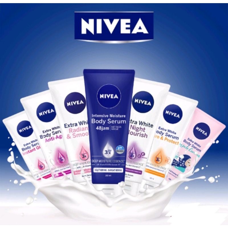 Nivea Body Serum 180ml Care&amp;Protect/Instant Glow/Radiant Smooth/Night Nourish/Anti Age