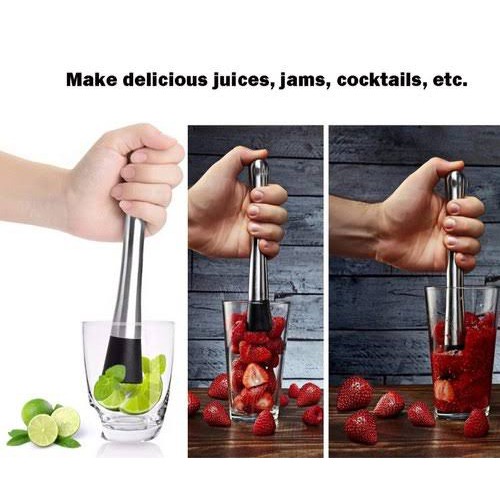 Cocktail Muddler Stainless Steel Mixer Drink High Quality - Desain Elegan Dan Tahan Lama